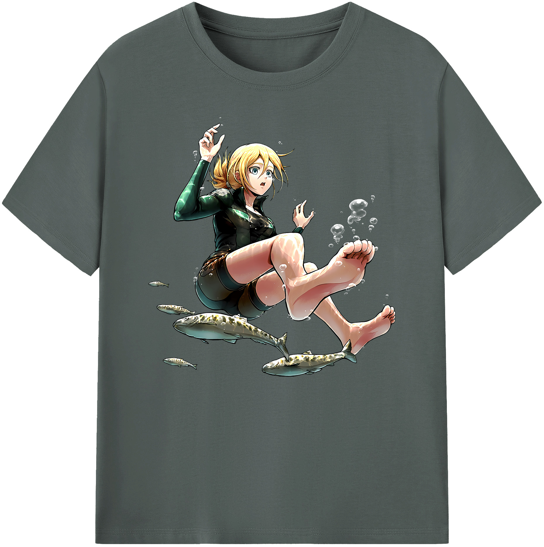 （画像用） 進撃の巨人 クリスタ·レンズ Attack on Titan Christa Lenz 綿100％ メンズ半袖Tシャツ｜肌触りやわらか＆通気性